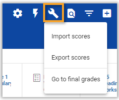 gradebook wrench icon menu